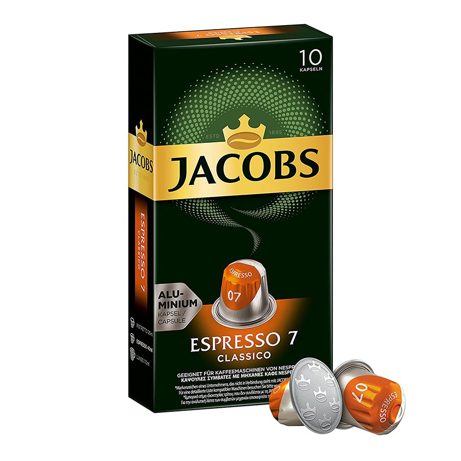 JACOBS - Jacobs - Espresso 7 Classico - Compatibles Nespresso - 10 Unidades