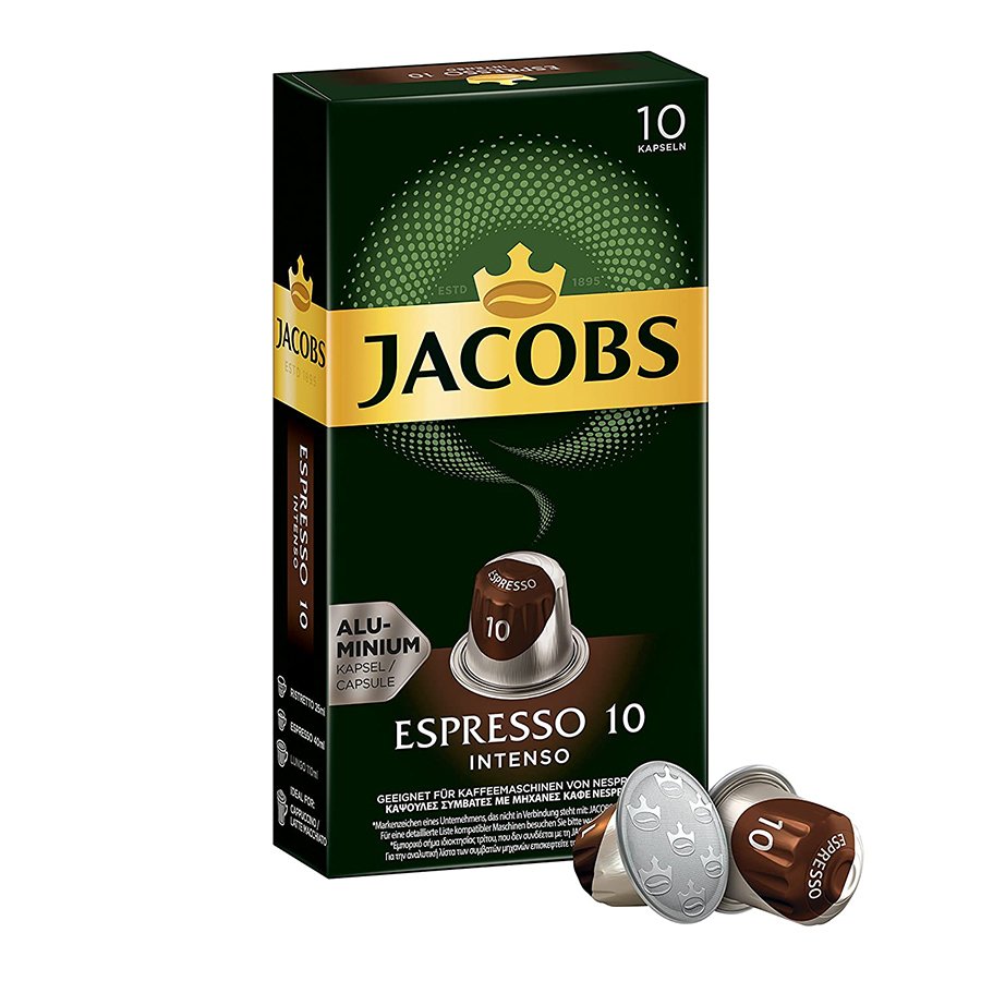 JACOBS - Jacobs - Espresso 10 Intenso - Compatibles Nespresso - 10 Unidades